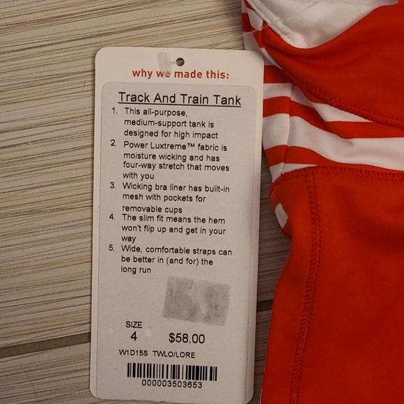 🎆Lululemon Track and Train Tank in Twin Stripe Love Red/Love Red - Picture 8 of 13